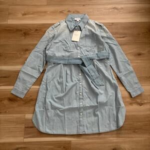 Seraphine Cotton Chambray Belted Maternity Tunic 6